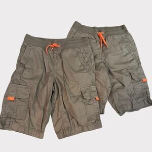 Boys' Pull-On Cargo Shorts 2-Pack | Khaki Accents | Size Medium
